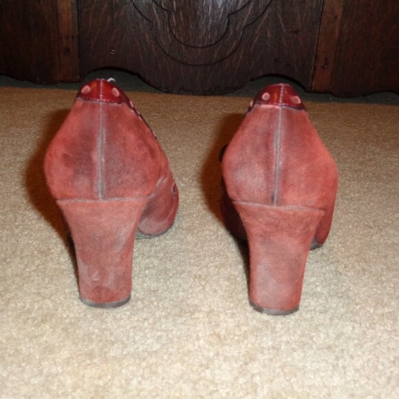 Beviel Anthropologie Mary Jane's Retro Heels Leather Size 8 1/2 - Picture 3 of 7